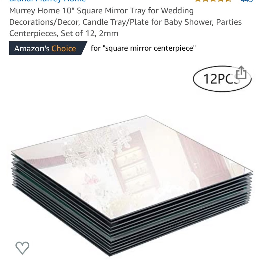 Brand New square mirrors